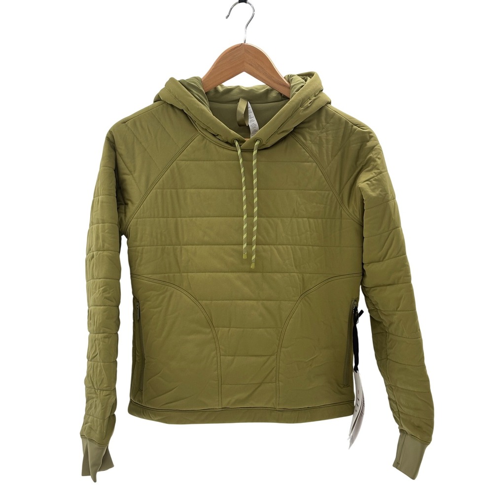 Lululemon Hoodie Jacket Puffer Dynamic Movement 2 Green Water Repellent New
